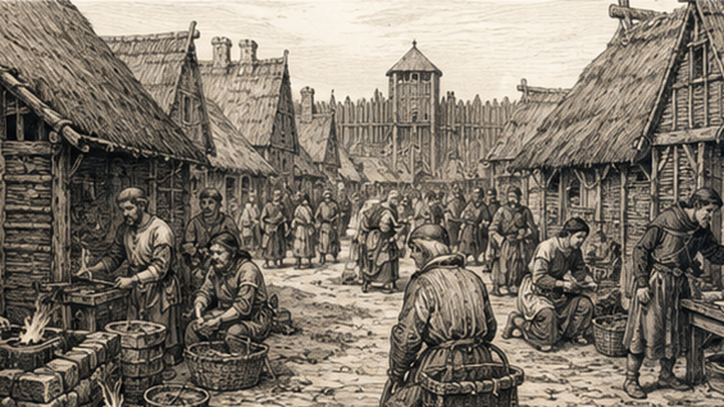Urban Life — Ireland Day by Day historical illustration