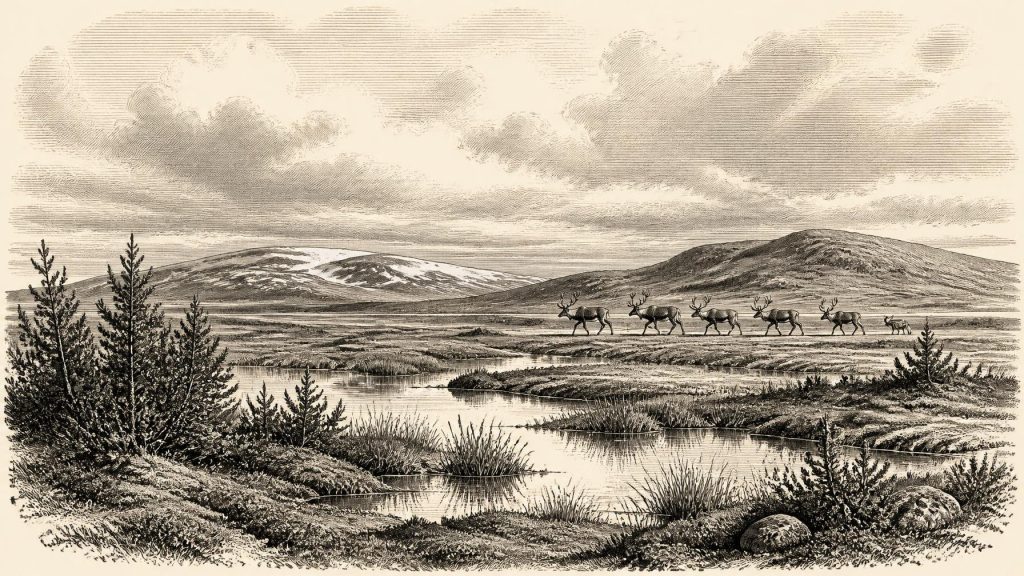 Birm-166, Reindeer, and Ice