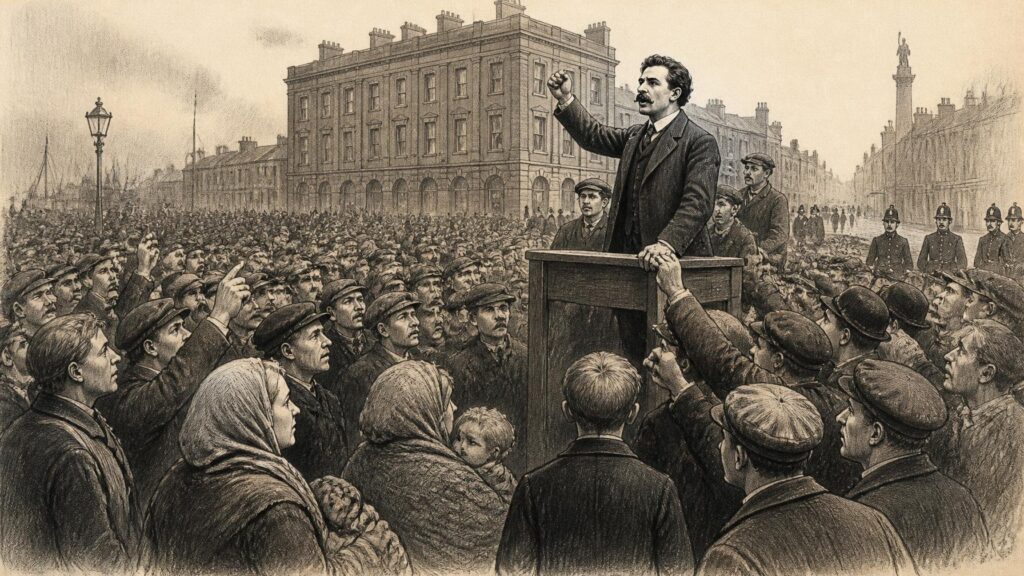 Historical illustration: Labour Firebrand