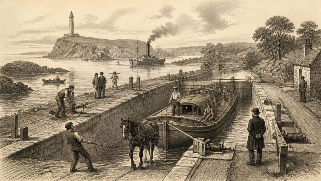 Historical illustration: Waterborne Ireland