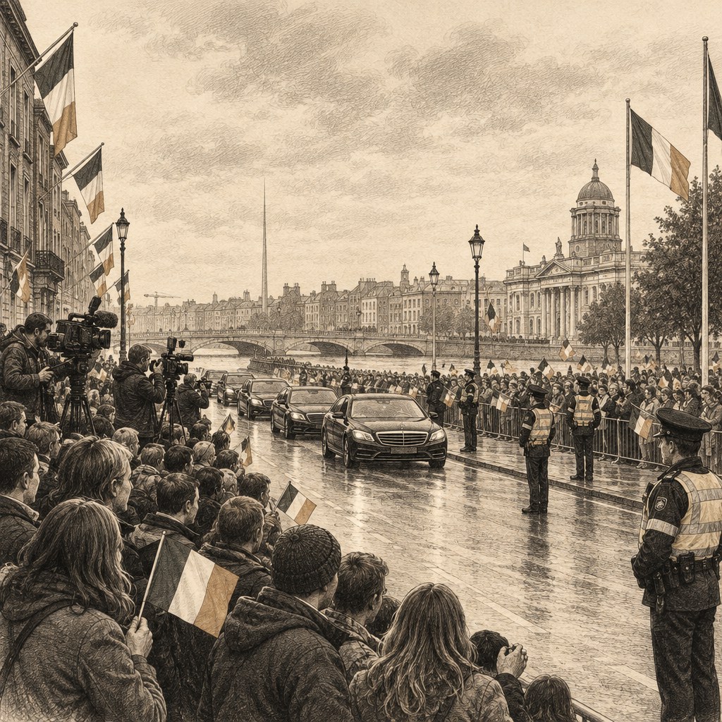 Lithographic interpretation of diplomacy and public civic life in Ireland during September 2026