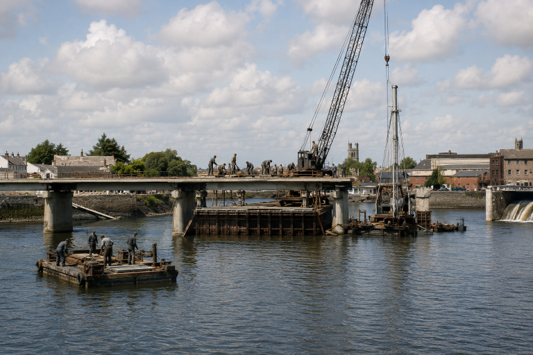 Shannon Bridge Under Construction (1987)